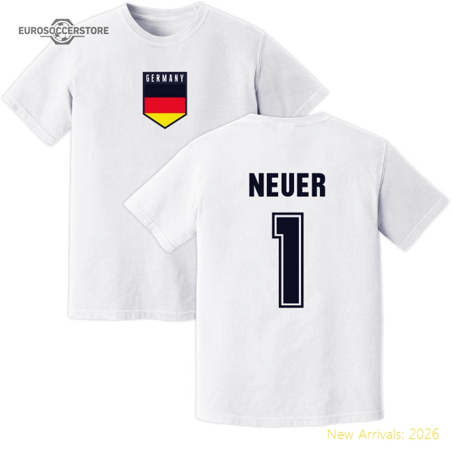Neuer Germany Training Jersey (White)-Football Jersey Hub