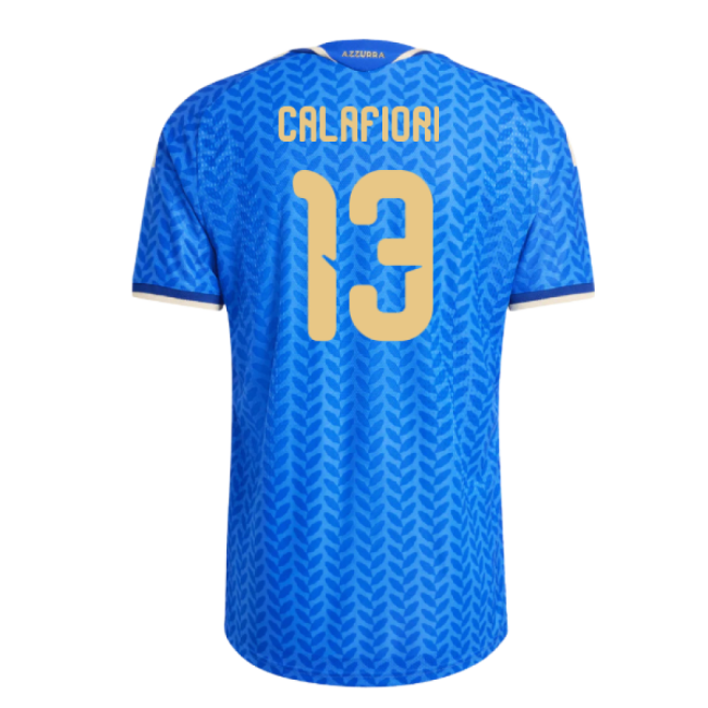 2026-2027 Italy Authentic Home Shirt (Calafiori 13)-Football Jersey Hub