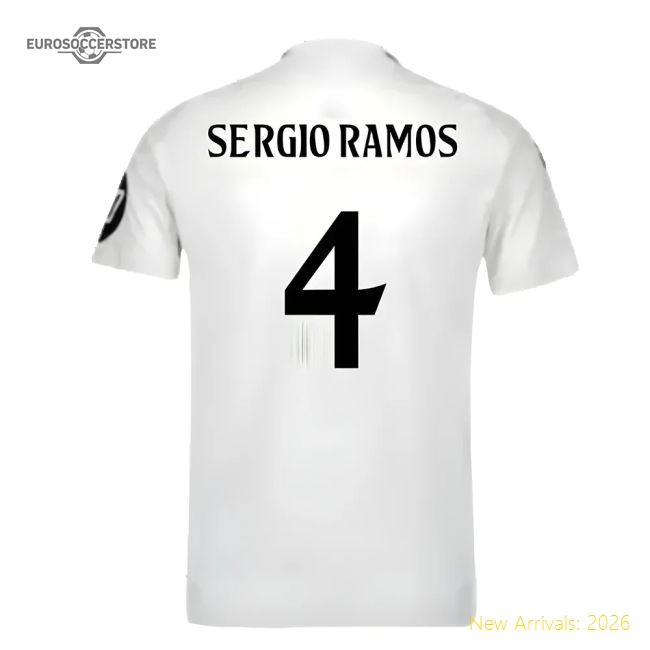 2024-2025 Real Madrid Authentic Home Shirt (Sergio Ramos 4)-Football Jersey Hub
