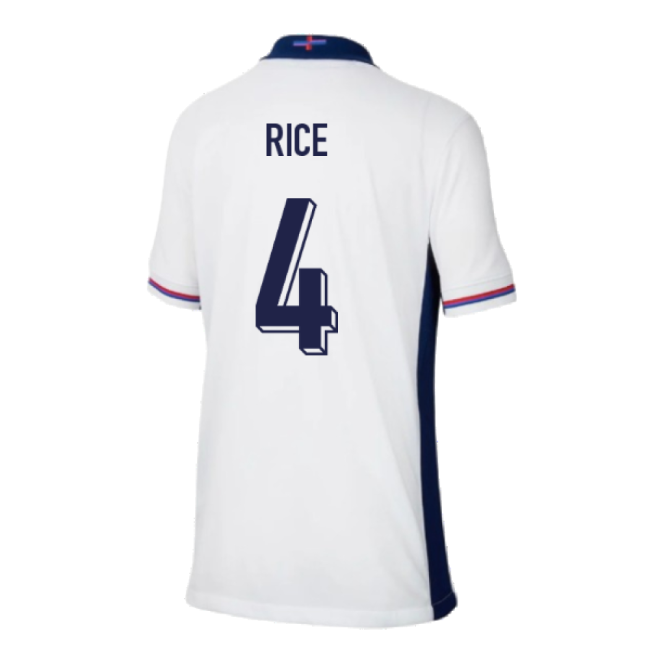 2024-2025 England Home Shirt (Kids) (Rice 4)-Football Jersey Hub