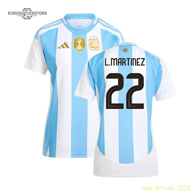 2024-2025 Argentina Home Shirt (Ladies) (L.MARTINEZ 22)-Football Jersey Hub