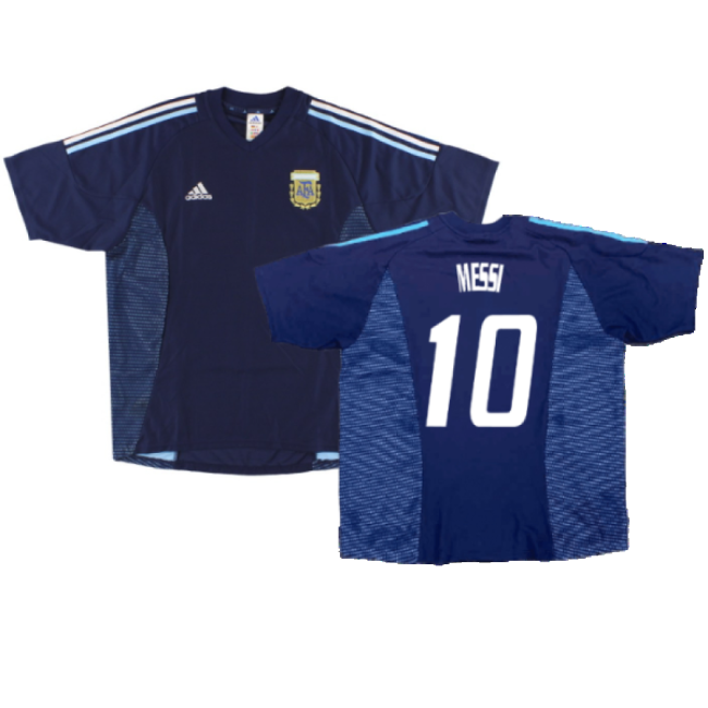 Argentina 2002-04 Away Shirt ((Excellent) XL) (MESSI 10)-Football Jersey Hub