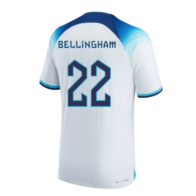 2022-2023 England Home Match Vapor Shirt (Bellingham 22)-Football Jersey Hub
