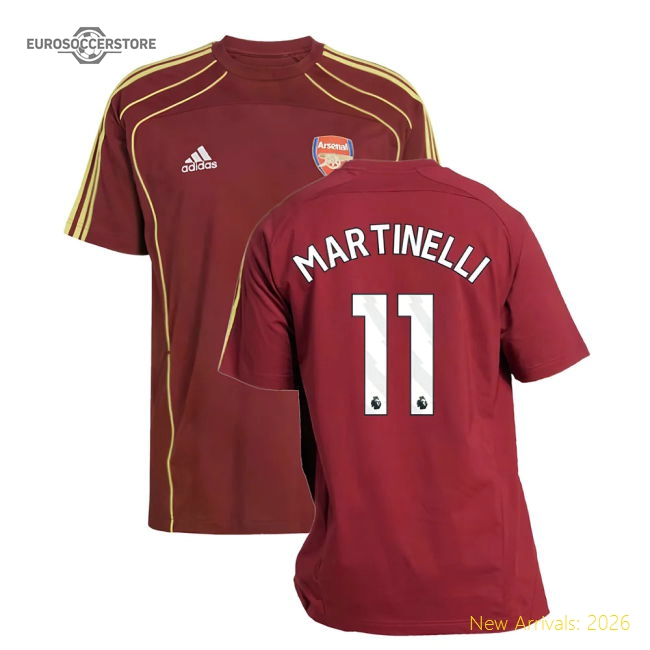 2025-2026 Arsenal UBP Tee (Noble Maroon) (Martinelli 11)-Football Jersey Hub