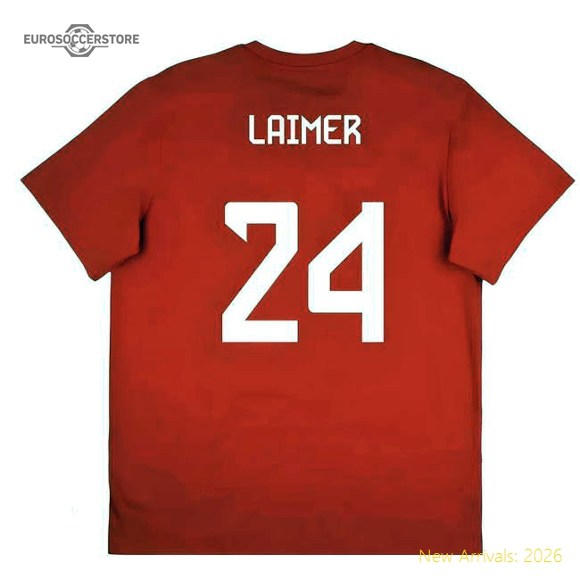 2025-2026 Bayern Munich Seasonal Graphic Tee (Red) (Laimer 24)-Football Jersey Hub