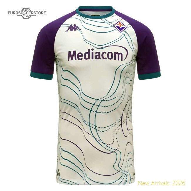 2025-2026 Fiorentina Pre Match Shirt (White-Violet)-Football Jersey Hub