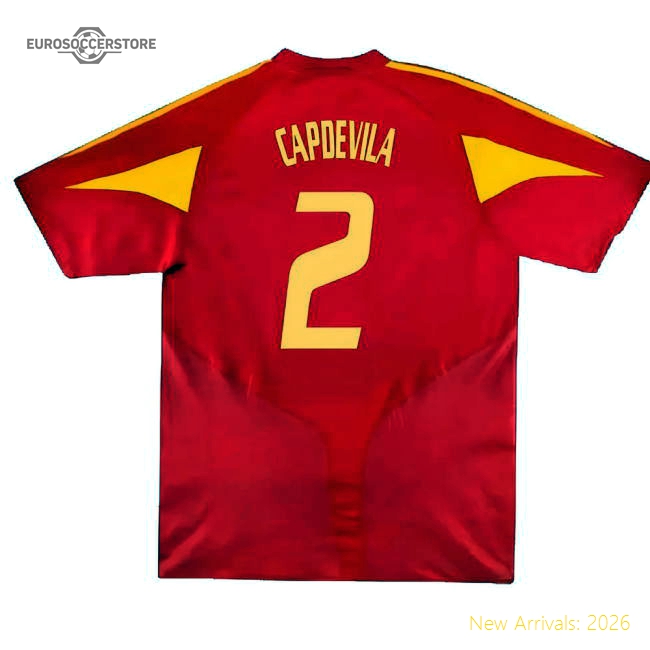 Spain 2004-06 Home Shirt ((Very Good) XL) (Capdevila 2)-Football Jersey Hub