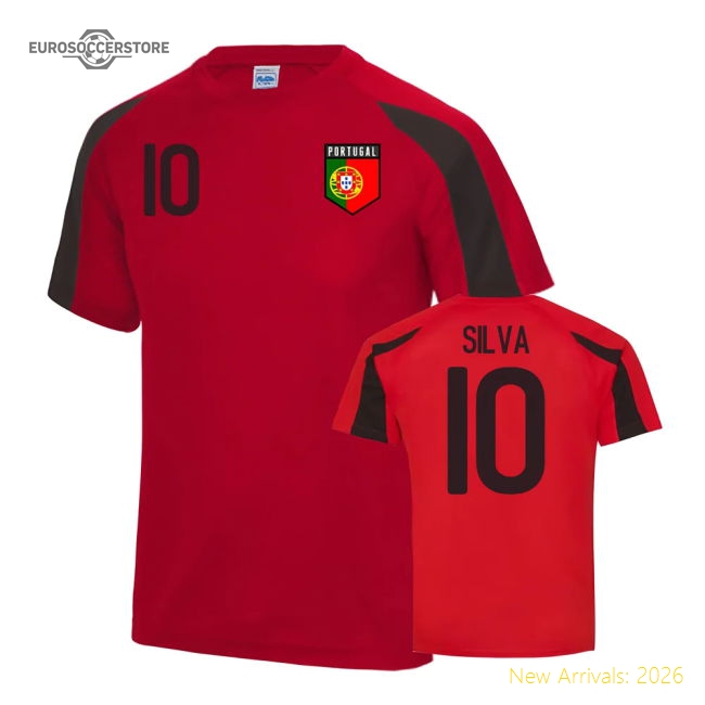 Portugal Sports Training Jersey (Silva 10)-Football Jersey Hub
