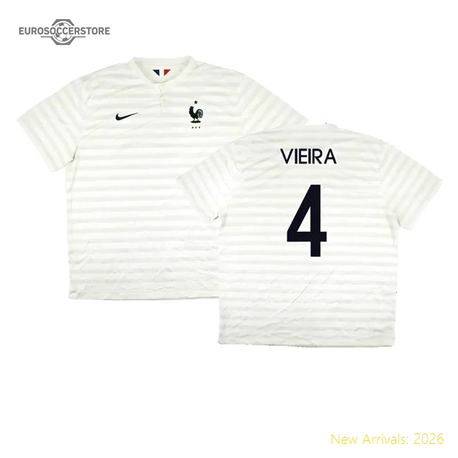 France 2014-15 Away Shirt ((Very Good) XXL) (Vieira 4)-Football Jersey Hub