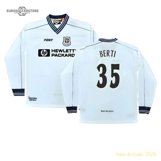 1997-1999 Tottenham Home LS Pony Retro Shirt (Berti 35)-Football Jersey Hub