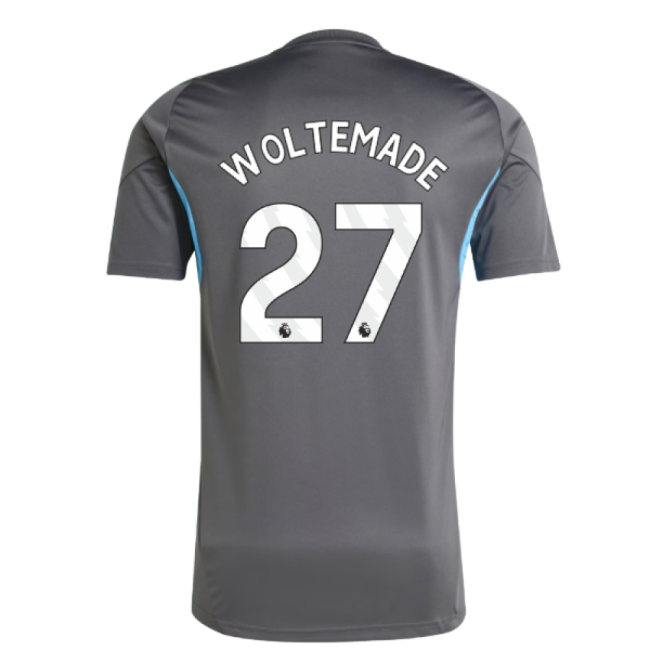 2025-2026 Newcastle Training Shirt (Grey) (Woltemade 27)-Football Jersey Hub