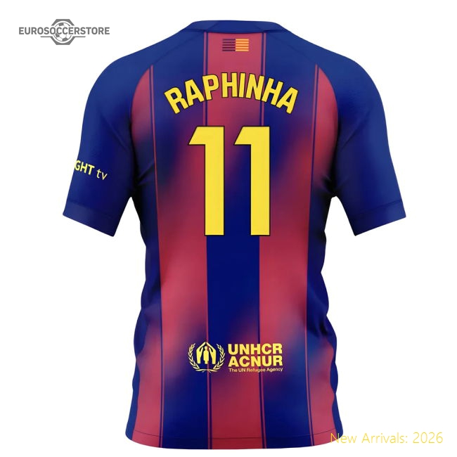 2025-2026 Barcelona Home Shirt (Kids) (Raphinha 11)-Football Jersey Hub
