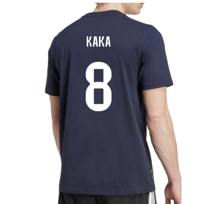 2025-2026 Real Madrid Seasonal Graphic Tee (Legend Ink) (Kaka 8)-Football Jersey Hub