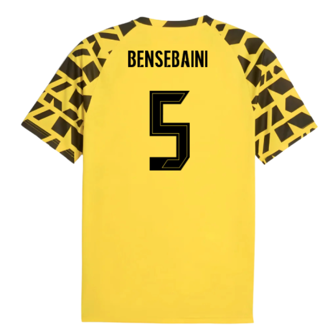2025-2026 Borussia Dortmund Warm Up Jersey (Yellow) (Bensebaini 5)-Football Jersey Hub