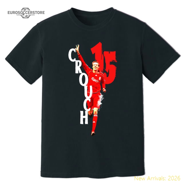 Peter Crouch Liverpool Premier League Legend T-Shirt (Black)-Football Jersey Hub