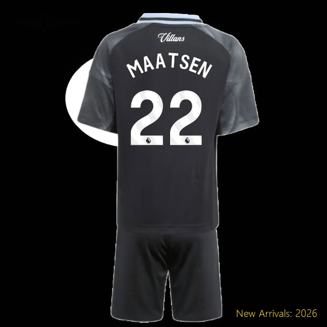 2025-2026 Aston Villa Away Mini Kit (Maatsen 22)-Football Jersey Hub