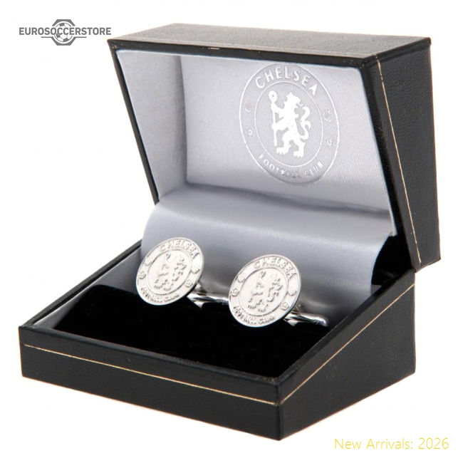 Chelsea FC Sterling Silver Crest Cufflinks-Football Jersey Hub