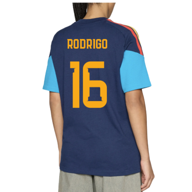 2026-2027 Spain Training Tee (Night Indigo) (Rodrigo 16)-Football Jersey Hub
