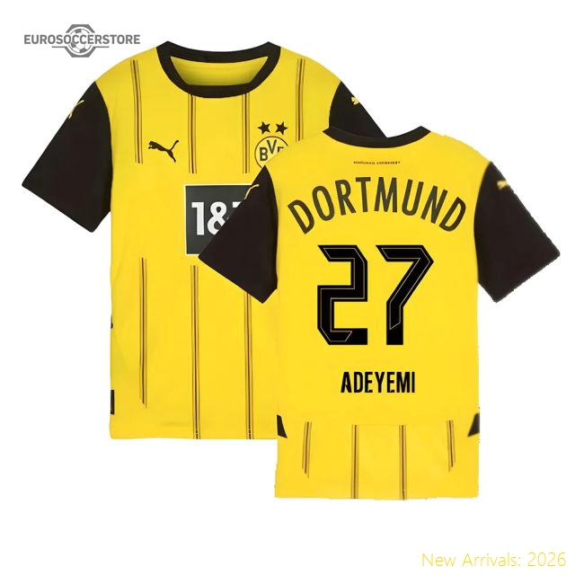 2024-2025 Borussia Dortmund Home Shirt (Kids) (Adeyemi 27)-Football Jersey Hub