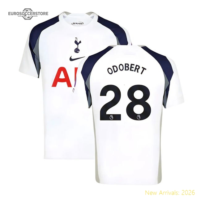 2025-2026 Tottenham Hotspur Home Shirt (Odobert 28)-Football Jersey Hub