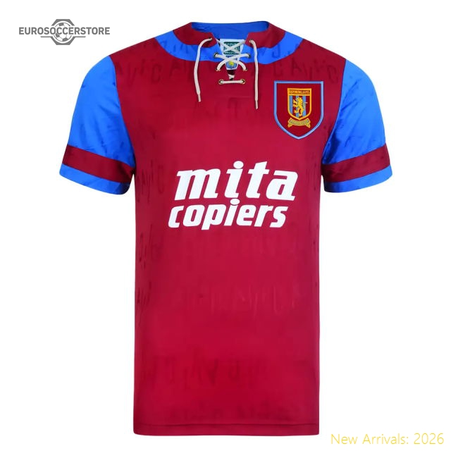 Score Draw Aston Villa 1992 Retro Football Shirt-Football Jersey Hub