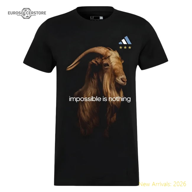 Messi Football GOAT Graphic Tee (Black)-Football Jersey Hub