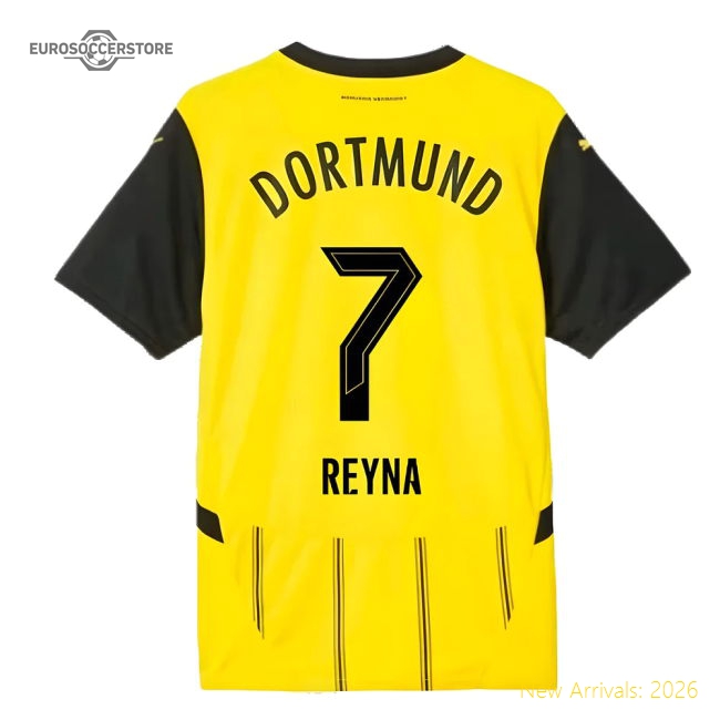 2024-2025 Borussia Dortmund Home Shirt (Reyna 7)-Football Jersey Hub