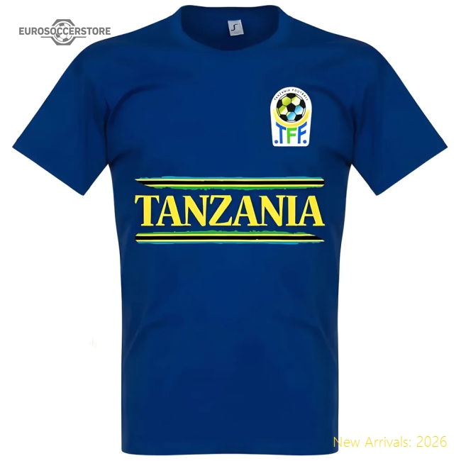 Tanzania Team T-Shirt - Blue-Football Jersey Hub