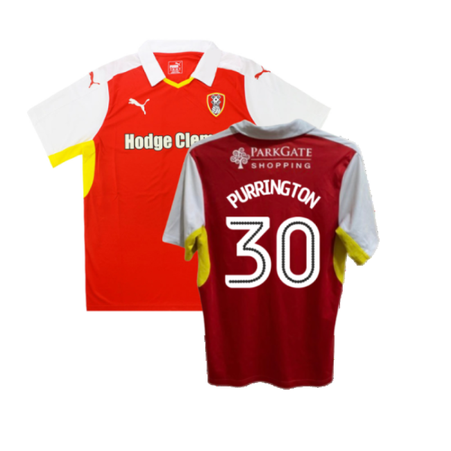 Rotherham 2016-17 Home Shirt ((Good) XL) (Purrington 30)-Football Jersey Hub