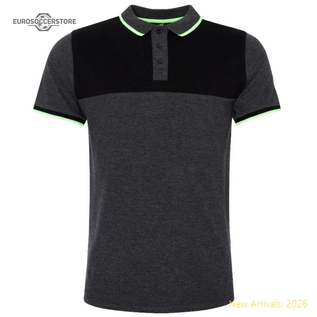 Liverpool FC Neon Panel Polo Mens Charcoal Small-Football Jersey Hub