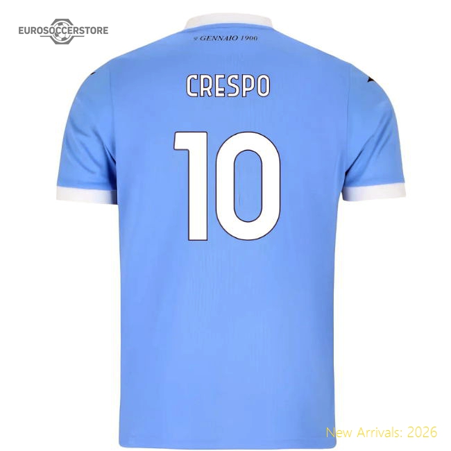 2025-2026 Lazio Home Shirt (Kids) (Crespo 10)-Football Jersey Hub