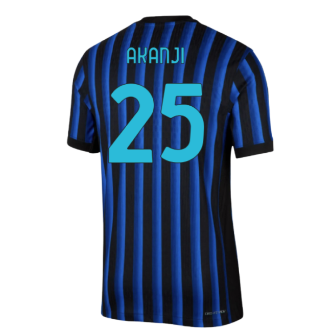 2025-2026 Inter Milan Home Authentic Dri-Fit ADV Shirt (Akanji 25)-Football Jersey Hub
