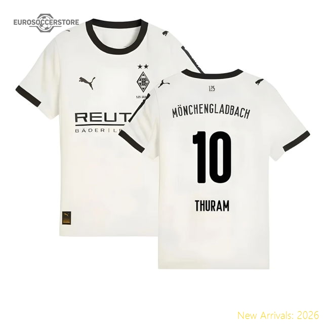 2025-2026 Borussia MGB Home Shirt (Kids) (Thuram 10)-Football Jersey Hub