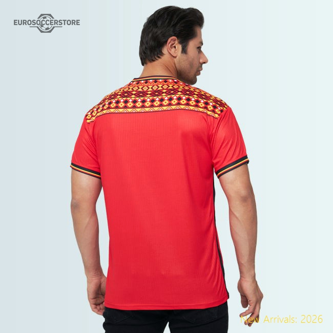 Belgium Legacy Football Jersey Red (Wolvate) Adult Short Sleeve-Football Jersey Hub