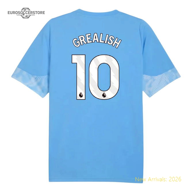 2025-2026 Man City Training Jersey (Light Blue) (Grealish 10)-Football Jersey Hub