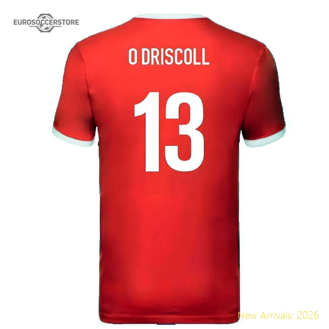 British and Irish Lions Ringer T-Shirt (Red) (O Driscoll 13)-Football Jersey Hub