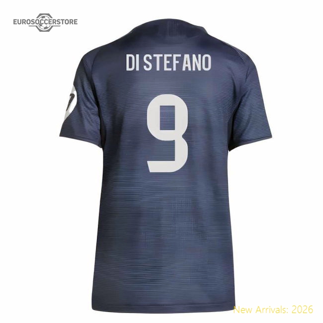 2025-2026 Real Madrid Authentic Away Shirt (Ladies) (Di Stefano 9)-Football Jersey Hub