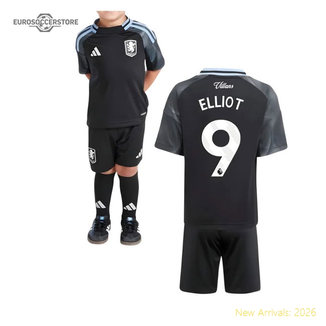 2025-2026 Aston Villa Away Mini Kit (Elliot 9)-Football Jersey Hub