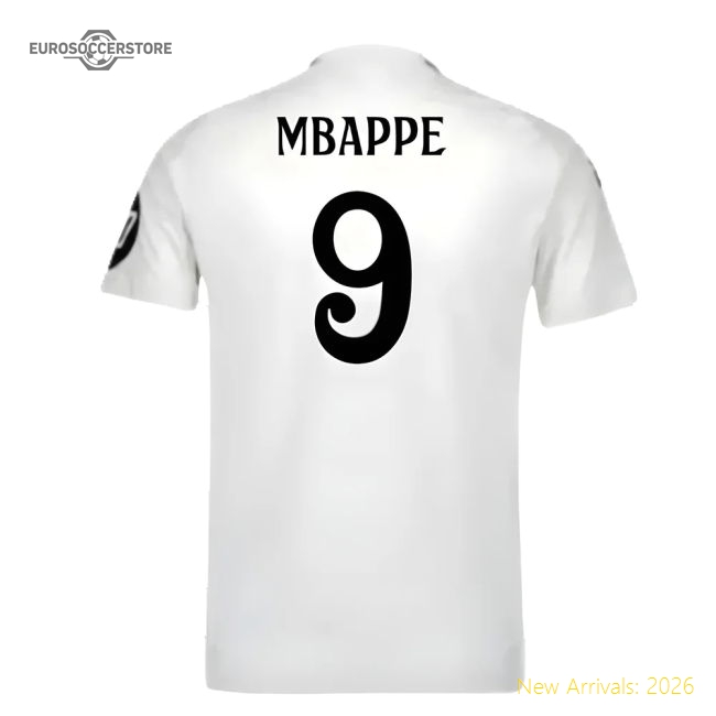 2024-2025 Real Madrid Authentic Home Shirt (Mbappe 9)-Football Jersey Hub