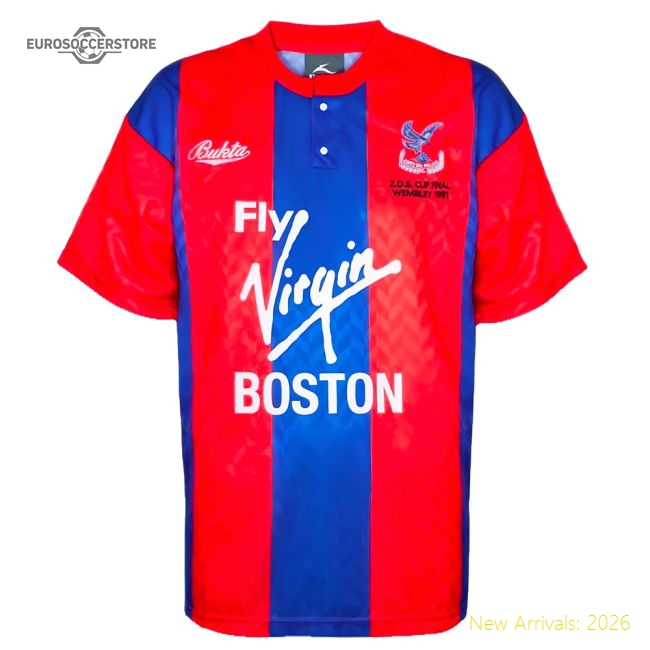 Crystal Palace 1991 ZDS Cup Final Shirt (Wright 10)-Football Jersey Hub