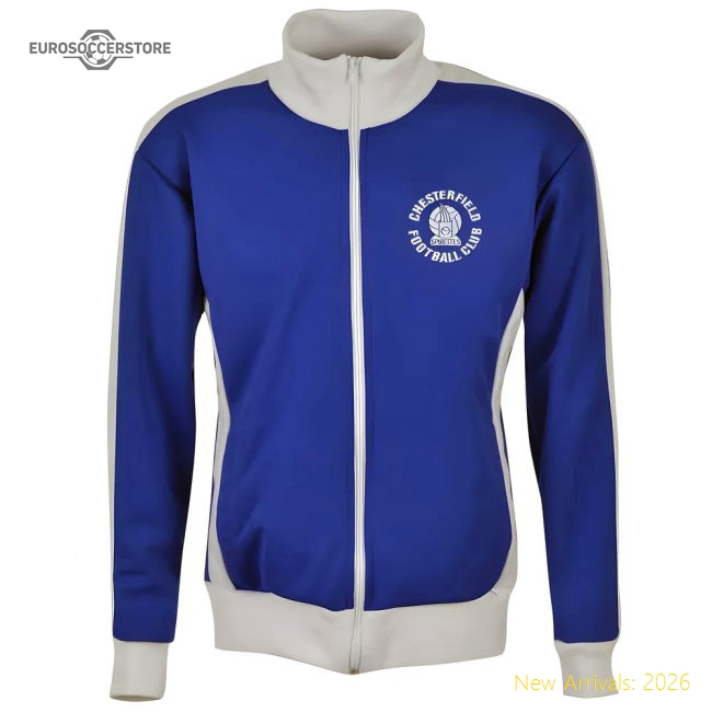 Chesterfield Track Top - Royal/White-Football Jersey Hub