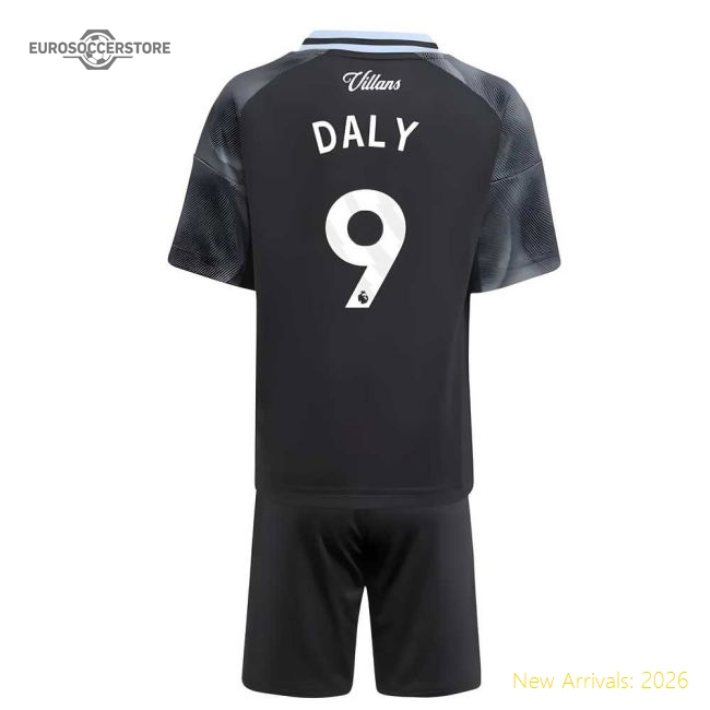 2025-2026 Aston Villa Away Mini Kit (Daly 9)-Football Jersey Hub