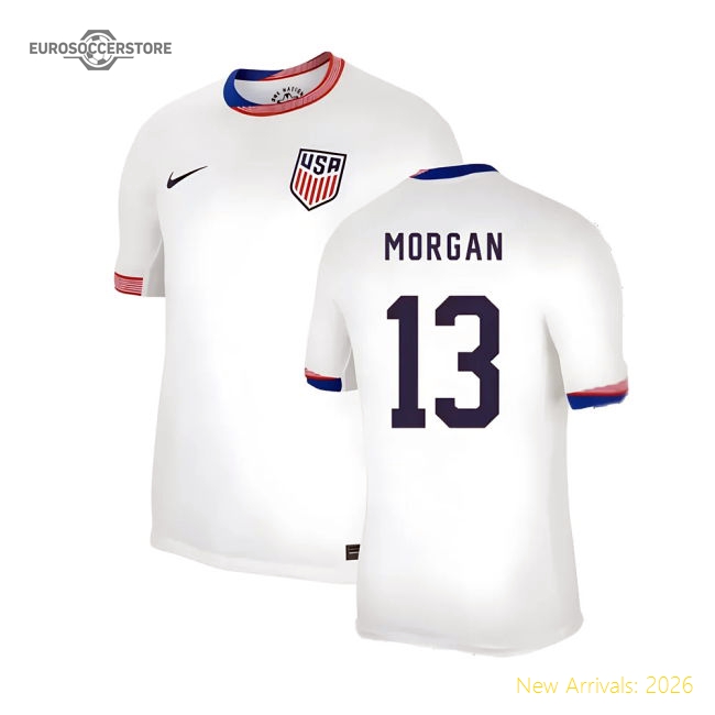 2024-2025 USA Home Dri-Fit ADV Shirt (Morgan 13)-Football Jersey Hub