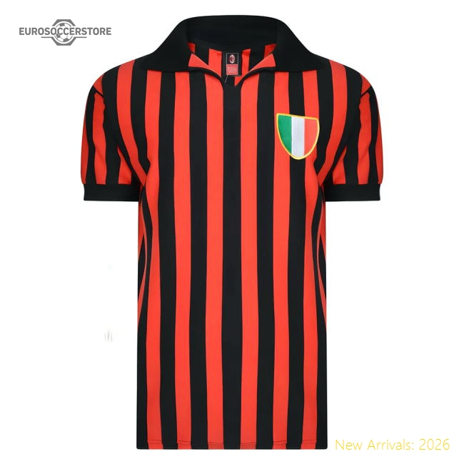 Score Draw AC Milan 1963 Retro Football Shirt-Football Jersey Hub