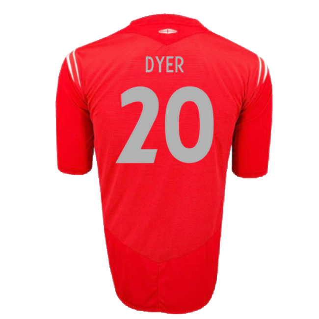 England 2004-06 Away Shirt (2XL) (Excellent) (Dyer 20)-Football Jersey Hub