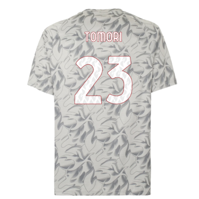 2025-2026 AC Milan Warm Up Jersey (Smokey Gray) (Tomori 23)-Football Jersey Hub