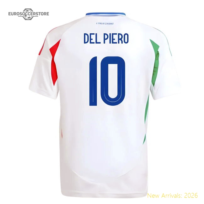 2024-2025 Italy Away Shirt (Kids) (DEL PIERO 10)-Football Jersey Hub