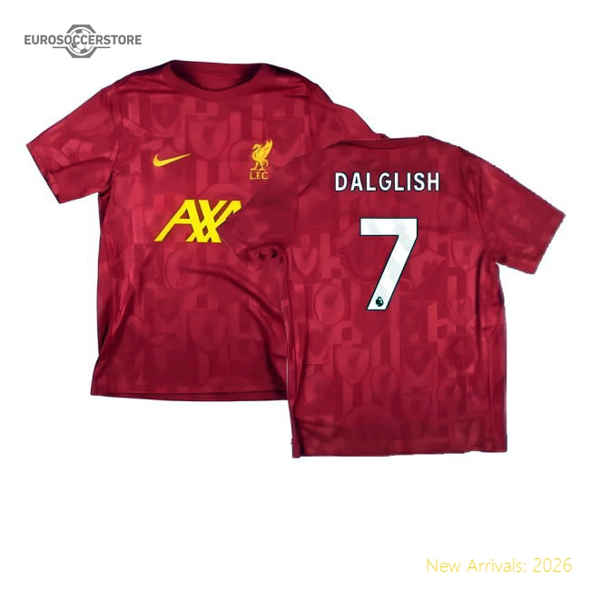 2024-2025 Liverpool Academy Pre-Match Shirt (Red) - Kids (Dalglish 7)-Football Jersey Hub