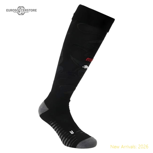 2025-2026 AC Milan Home Socks (Black)-Football Jersey Hub