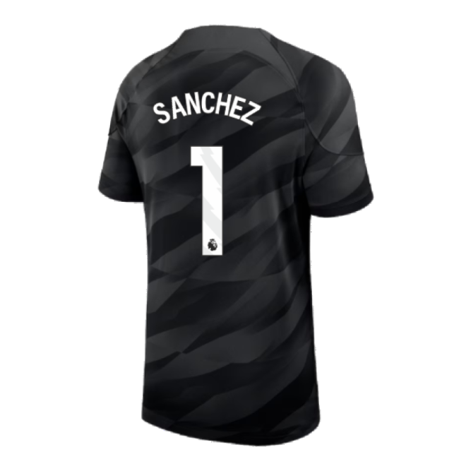 2023-2024 Chelsea Home Goalkeeper Shirt (Black) - Kids (Sanchez 1)-Football Jersey Hub
